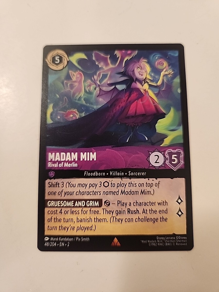 madam mim lorcana card Disney Lorcana: Rise of the Floodborn - Madam Mim - 47/204