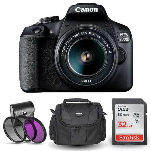 Canon Rebel T7 Eos Canon EOS 2000D (Rebel T7) DSLR Kit With