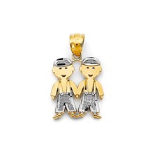 Small Tiny 14k Gold Kids Children Boy-Boy Pendant Charm For Necklace or Chain
