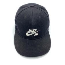 Nike SB Dunk Youth Snapback Hat/Cap Black White Skateboarding OSFM