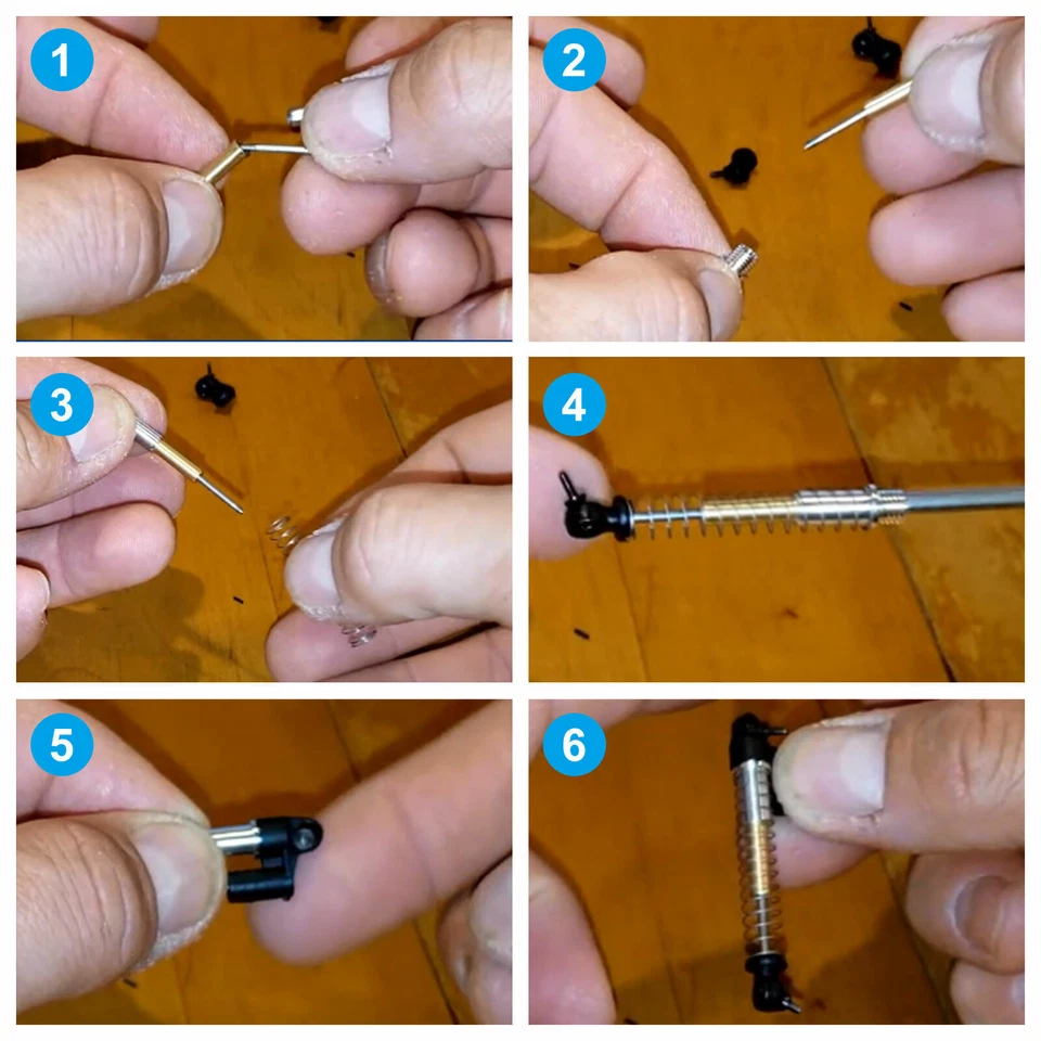 1 juego para HR SXTF326R01 kit de actualización de choque superior/bajo amortiguador escala 1:24 Foto 4 de 4