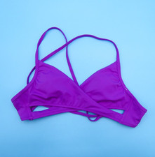 Victorias Secret Small Purple Wrap Triangle Bikini Removable Padded VS Swim New