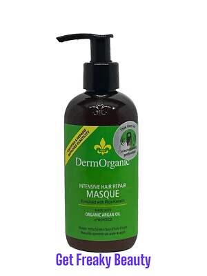 8 oz. DermOrganic Argan Oil Masque. Intensive Hair Repair Mask. 250ml. NEW.