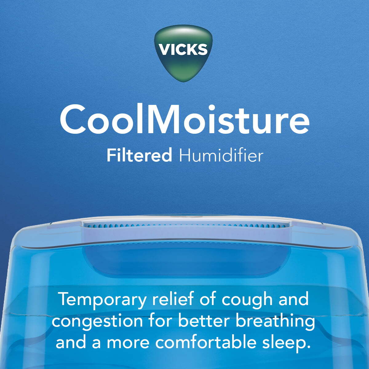 Vicks 1 Gallon Cool Mist Humidifier, V3900, Blue/White,Cool Mist Humidifiers eBay