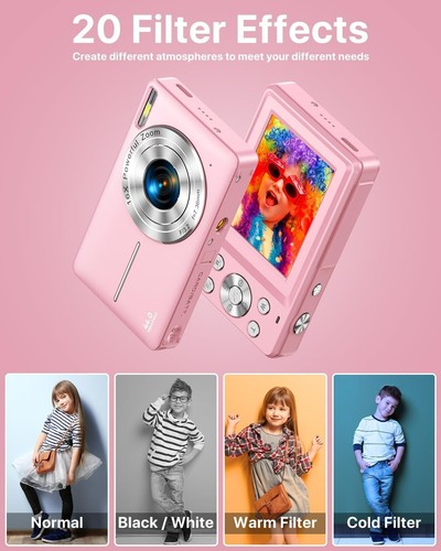 Digital Camera FHD 1080P Kids Camera with 32GB SD Card 16X Digital Zoom Portable - Picture 3 of 7
