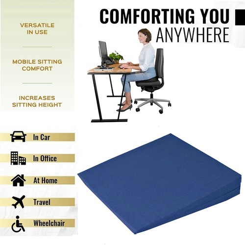 Orthopaedic Wedge Cushion 11 Degree Seat Durable Foam Pad Water-Resistant Cover - Picture 44 of 54