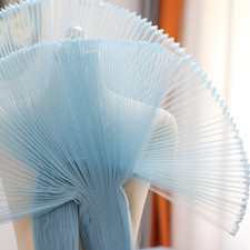 Pleated Frill Mesh Lace Fabric Sheer for Dress Skirt Designer DIY Organza Crafts