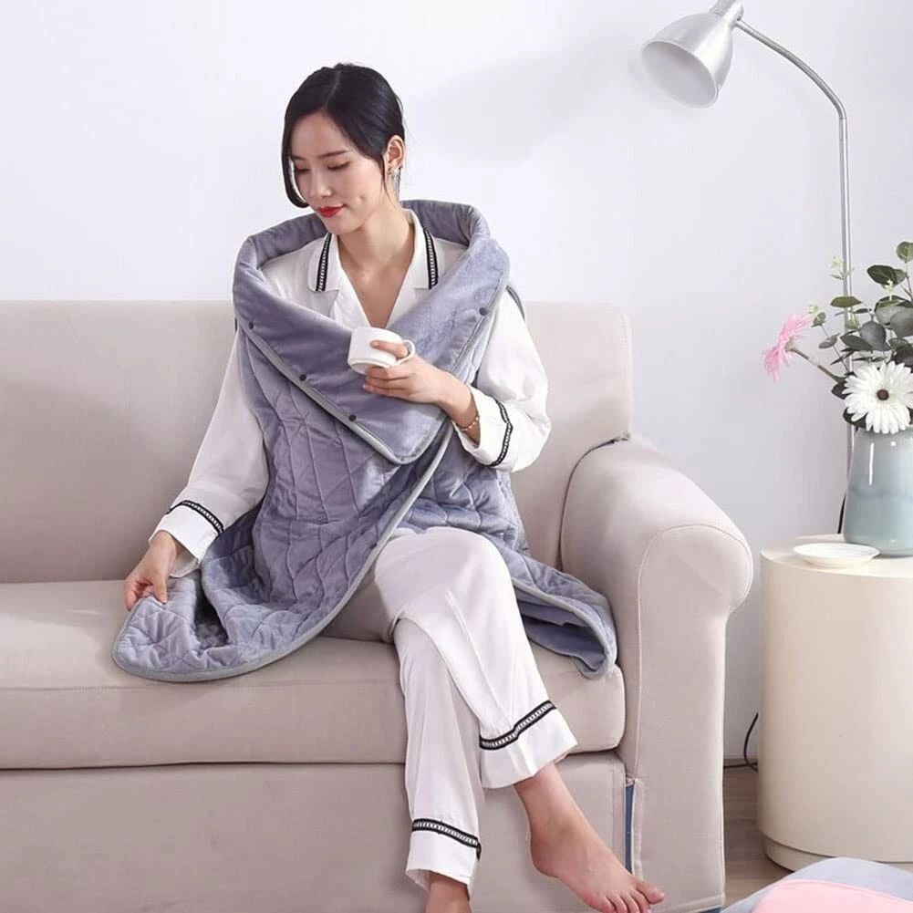 USB Electric Heated Blanket Fleece Portable Heated Throw Winter Warm Shawl  3 Hea | eBay