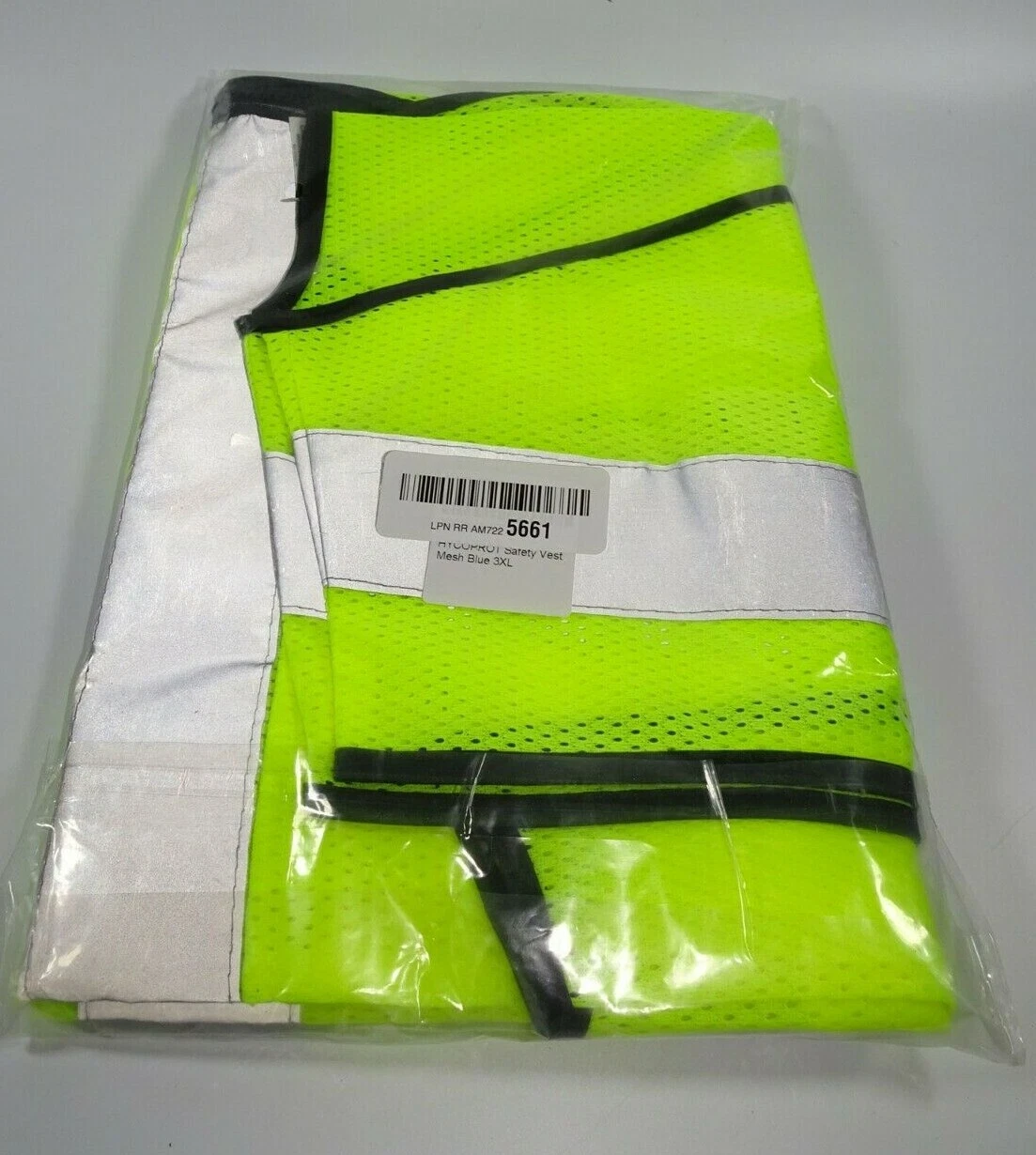 HYCOPROT High Safety Reflective Vest with Pockets & Zipper, (XXXL yellow) - product detail image 5