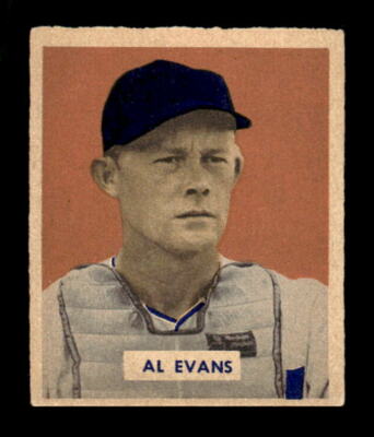 1949 Bowman #132A Al Evans Script RC - EX - EXACT SCAN | eBay