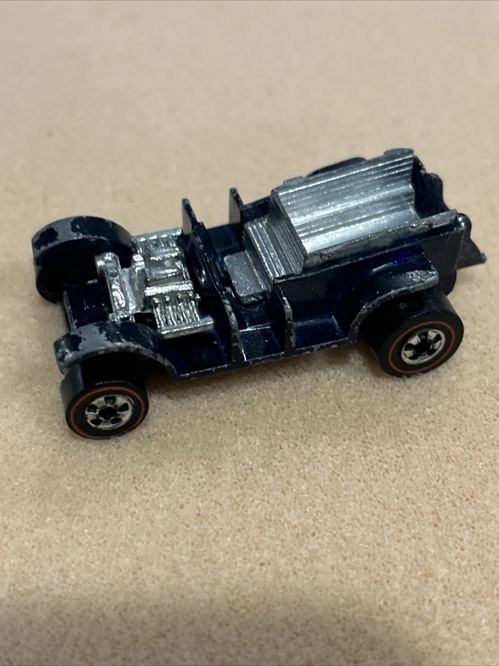 ORIGINAL Black Wall Patty wagon 1969 HotWheel Vintage no top or windshield Used - Image 2 of 4