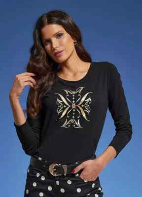 Top Long Sleeved Top by Heine Size 10 RRP £29
