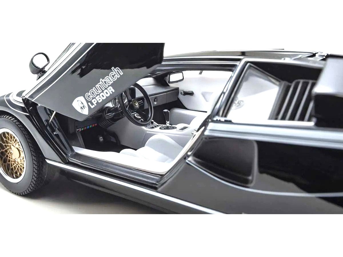 LAMBORGHINI COUNTACH LP 500R BLACK 1/18 DIECAST MODEL CAR BY