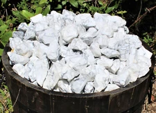White Howlite Rough Natural Stones Wholesale lots - Raw White Howlite Crystals