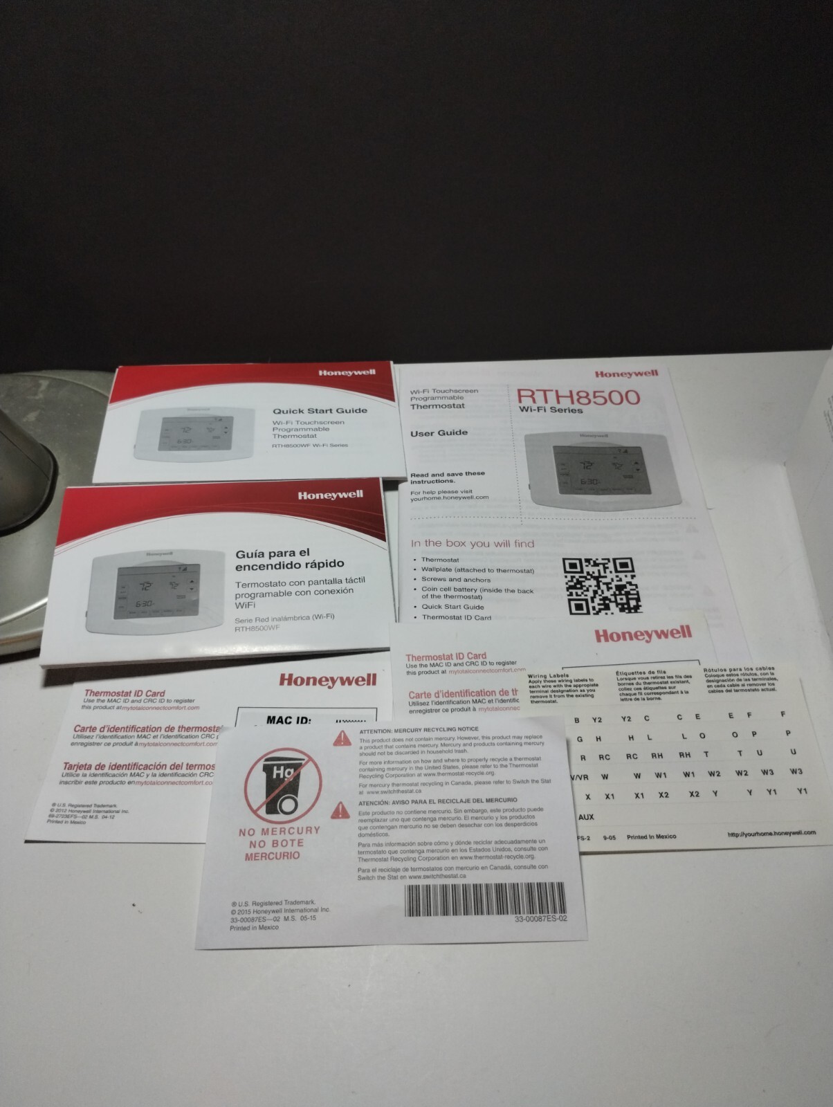 Honeywell RTH8580WF1007 Wi-Fi Touchscreen Programmable Digital Thermostat
