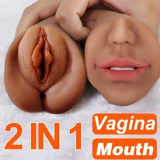 Deep Throat Male Masturbater Realistic Mouth Oral Pussy Blowjob Stroker Sex Toy