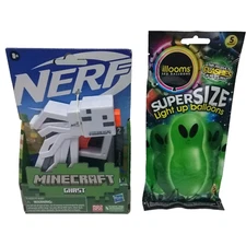 Minecraft nerf gun Ghast & Illooms Super-size alien light up balloons