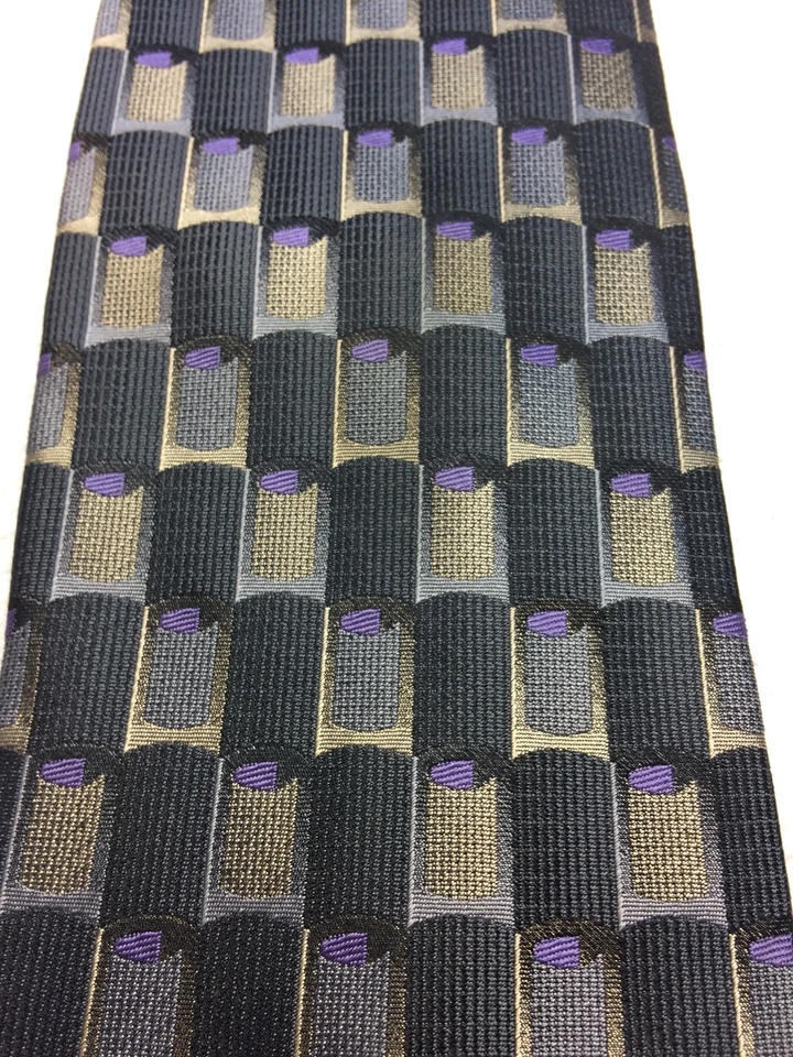 MURANO CORBATA HOMBRE GRIS BEIGE Y MORADO 4 X 59 Foto 3 de 4