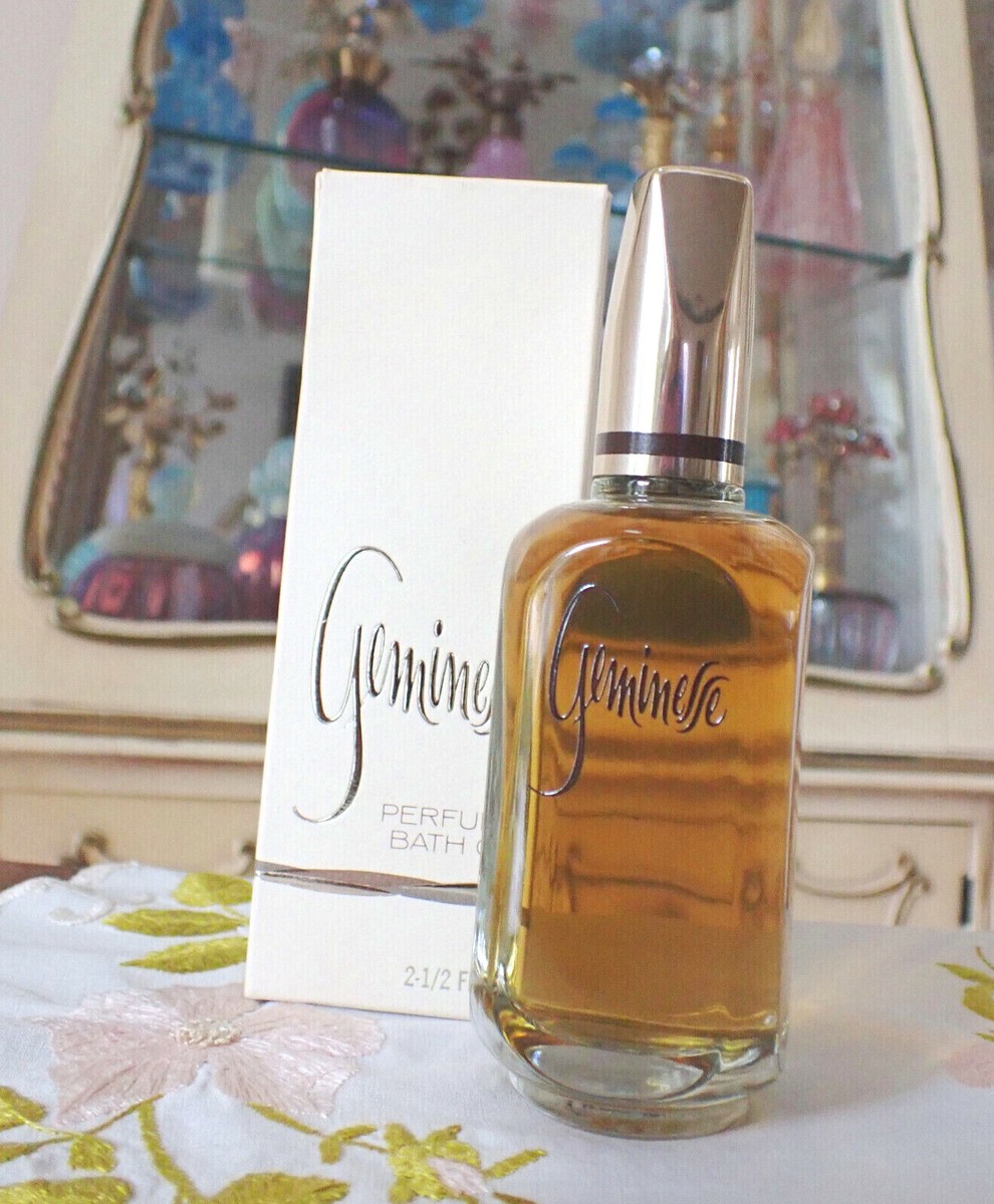 VTG 1970s Max Factor GEMINESSE Perfume Bath Oil 2.5 Oz 75ml Splash