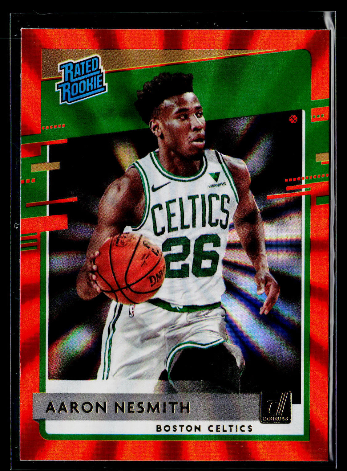 Aaron Nesmith 2020-21 Donruss Holo Orange Laser #232 Boston Celtics
