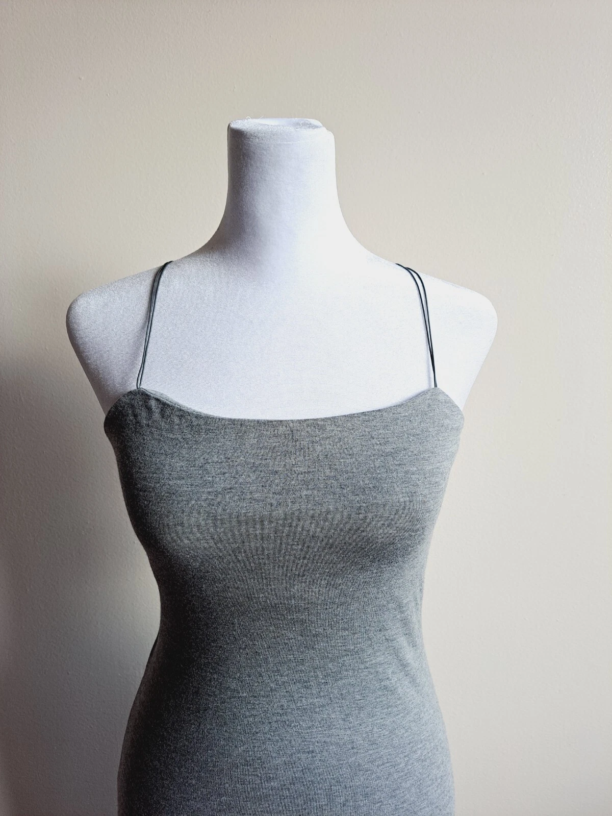 Abito Tank Cami con spalline Alexander Wang nuovo grigio erica taglia S