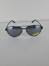 Foster Grant Black Metal Aviator Polarized Sunglasses 100 UVA/UVB