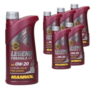 6x1 Liter MANNOL Legend Formula C5 Motoröl 0W-20 dexos1 MB 229.71 LL-17FE+