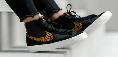 NIKE BLAZER MID '77 ''BLACK/CHUTNEY'' SNEAKERS  DC9207001 EU Größe 40 Leopard