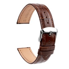 Extra Long Watch Band - XL XXL Leather Watch Straps for Men - Brown Soft Quic...