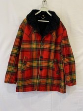 Vintage Narragansett Plaid Wool Jacket Sherpa Lined USA Made Men’s 40 #122