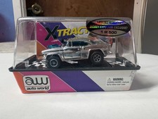 Auto World Exclusive 55 Chevy Chrome 1 Of 500 HO Slot Cars NEW/MINT