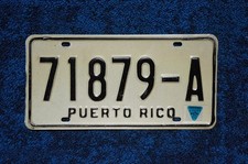 1980 1981 Puerto Rico License Plate - Nice Original