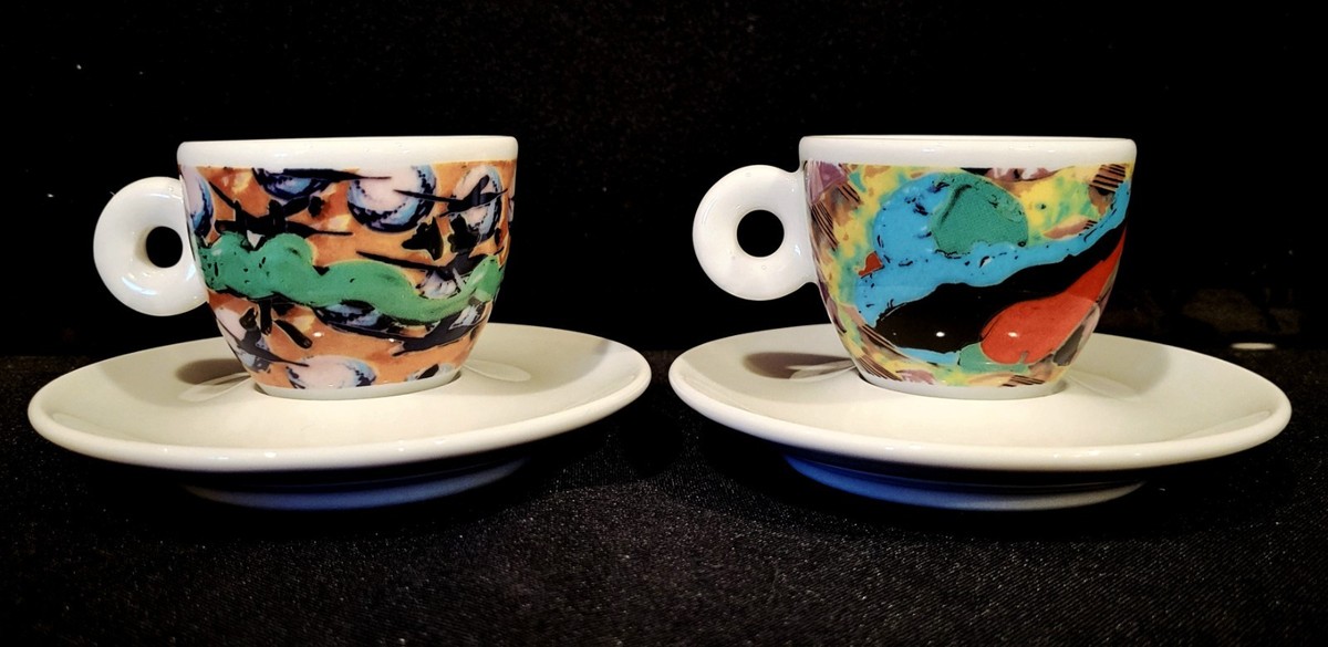 MITTERTEICH ILLY COLLECTION SET OF 6 ESPRESSO CUPS AND SAUCERS