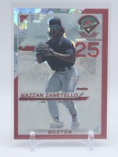 2025 Panini Prospect Ed #107 Nazzan Zanetello Holo Prospect Ticket - Red Ice