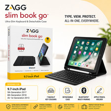 ZAGG (iPad 6th/5th/Air 1st Generation, 9.7-inch) Case Bluetooth Keyboard Cover