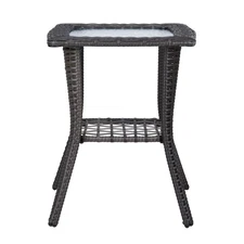 Outdoor Side Table Outside End Table Weather Resistant for Patio Porch Deck Pool