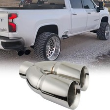 5 To Dual 6 Diesel Chrome Exhaust Tip For Chevrolet Silverado 2500hd 3500hd
