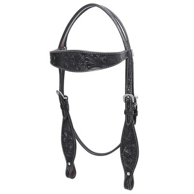 Western Horse Headstall Tack Bridle American Leather Hand Carved Hilason