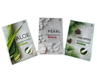 100 Lots of New Korean Miracle Aloe Pine Needle Pearl Facial Masks
