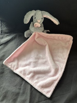 TJM grauer Hase Häschen rosa flauschig Plüsch Bettdecke Decke Stofftier