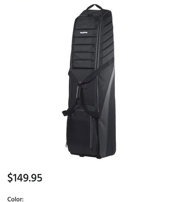 Bag Boy T-750 Wheeled Travel Cover for Golf Bag Black