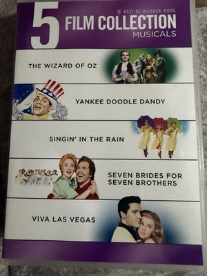 5 Film Wizard Oz/Yankee Doodle/Singin Rain/7Brides7Bros/Viva Las Vegas