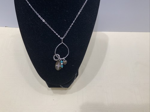 Brighton Long Charm Necklace With Cross, Blessed And Peace Love And Joy Charms