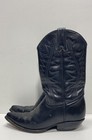 Tony Lama Black Leather Western Cowboy Boots Stitched Pointed Toe Size 7.5 — photo 1