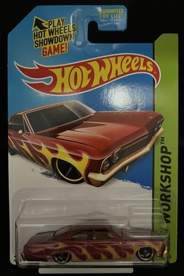 Hot Wheels 65 CHEVY IMPALA Lowrider - 2014 Heat Fleet #218 Red w/Flames