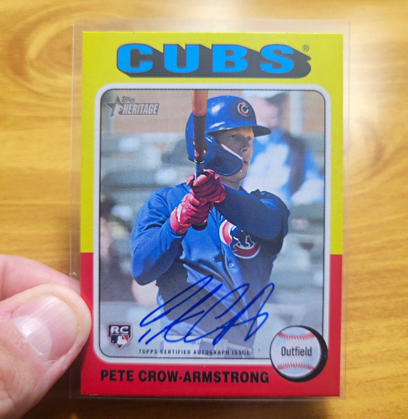 2024 Topps Heritage - Real One Autographs Pete Crow-Armstrong #ROA-PC (AU, RC)
