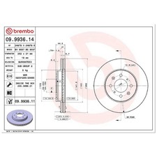 2x Brembo Scheibenbremse vorne 45251TF3E00 45251S6DE10 45251S5HT10 | 916452