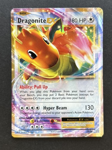 Pokémon Dragonite EX Ultra Rare Holo Card XY 72/108 MP
