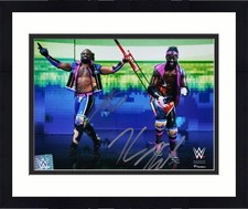 Framed Kofi Kingston and Xavier Woods WWE Signed 8