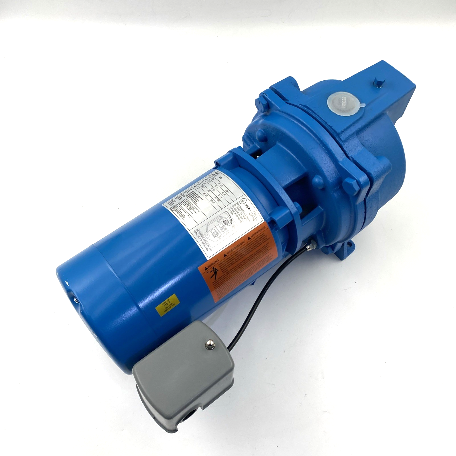 J5S 115V/230V Shallow Water Well Jet Pump Blue Cast Iron 1/2 HP 60 Hz 3500 RPM